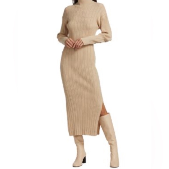NAADAMRibbed Button-Back Midi This midi-length dress is